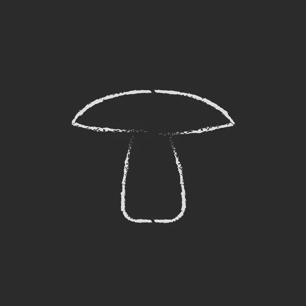 Mushroom icon drawn in chalk. — Stock Vector