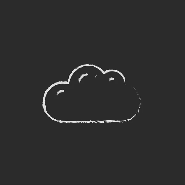 Cloud computing icon drawn in chalk. — 스톡 벡터