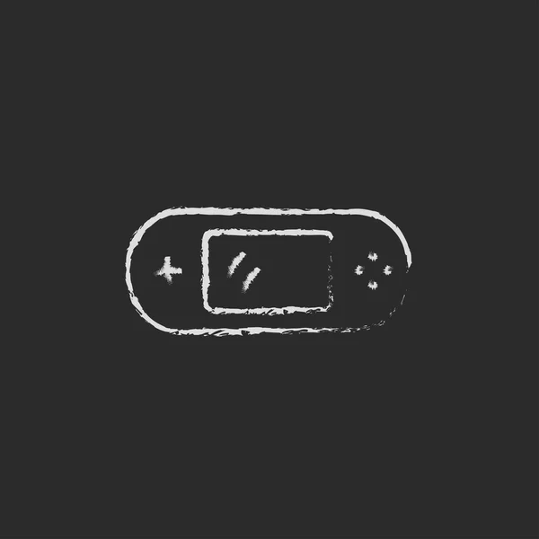 Game console gadget icon drawn in chalk. — Stock Vector