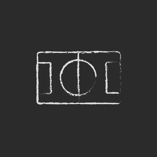 Stadium layout ikonen dras i krita. — Stock vektor