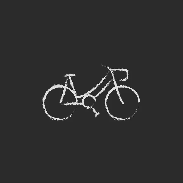 Значок велосипеда, нарисованный мелом . — стоковый вектор