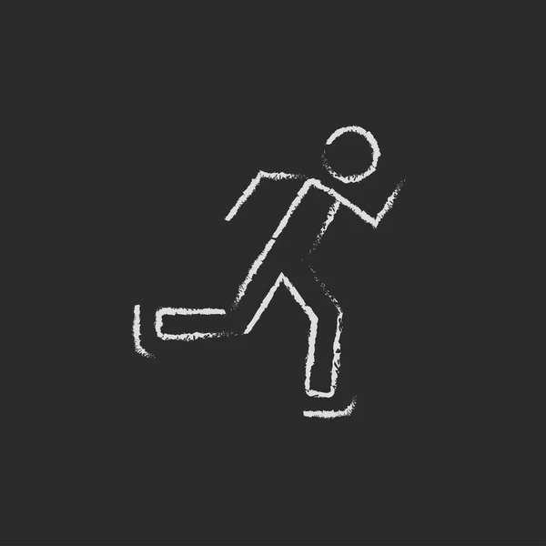 Velocidad de patinaje icono dibujado en tiza . — Vector de stock