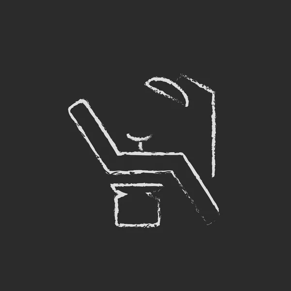 Icono de silla dental dibujado en tiza . — Vector de stock