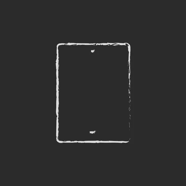 Touchscreen-Tablet-Symbol in Kreide gezeichnet. — Stockvektor