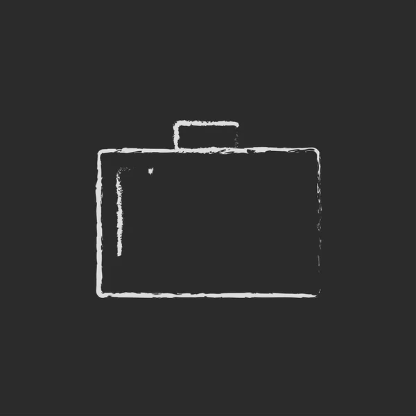 Icona valigetta disegnata in gesso . — Vettoriale Stock