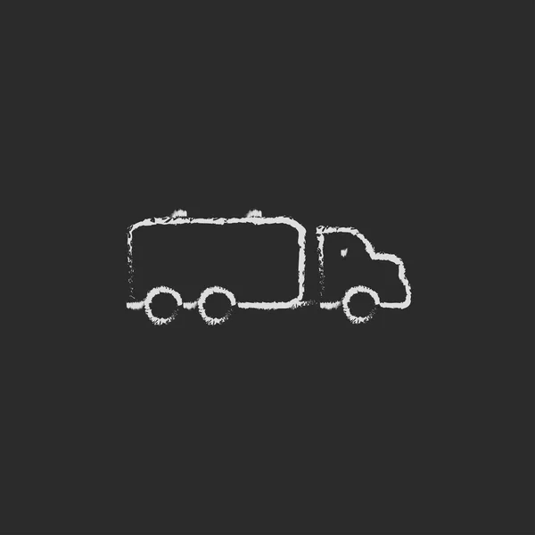 Truck liquid cargo icon drawn in chalk. — Stock Vector