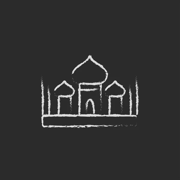 Mosque icon drawn in chalk. — Stock Vector