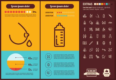 Annelik düz tasarım Infographic şablonu