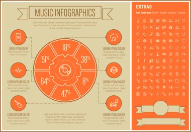 Music Line Design Infographic Template
