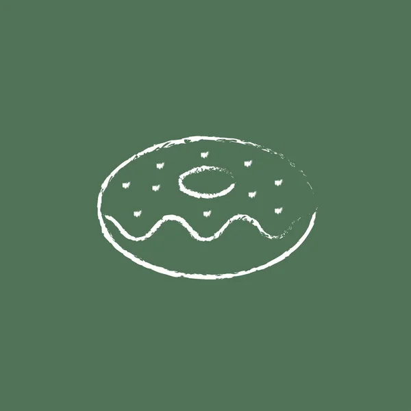 Icono de donut dibujado en tiza . — Archivo Imágenes Vectoriales