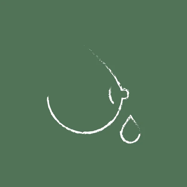 Icona allattamento disegnata in gesso . — Vettoriale Stock