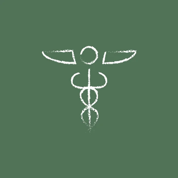 Ícone de símbolo médico desenhado em giz . — Vetor de Stock