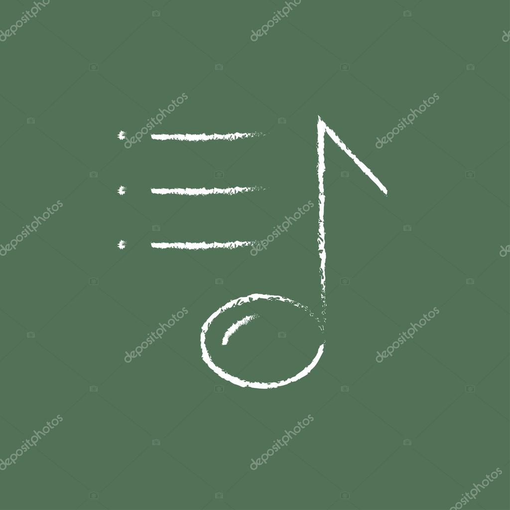 Icono de nota musical dibujado en tiza . Vector de stock #85311648 de  ©VisualGeneration, image size:1024x1024