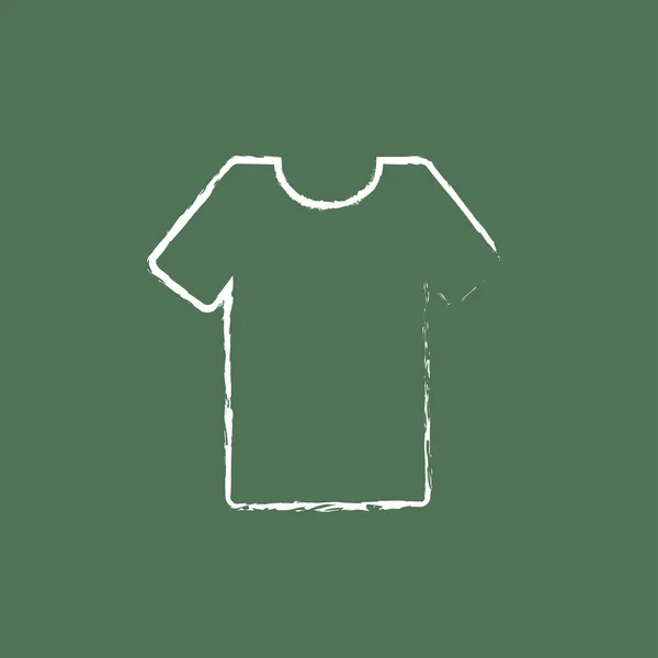 T-shirt icon drawn in chalk. — Stock Vector