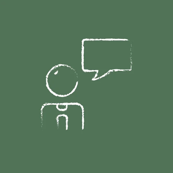 Customer service icon drawn in chalk. — Stock Vector