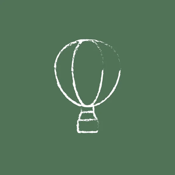 Icône de montgolfière dessinée à la craie . — Image vectorielle