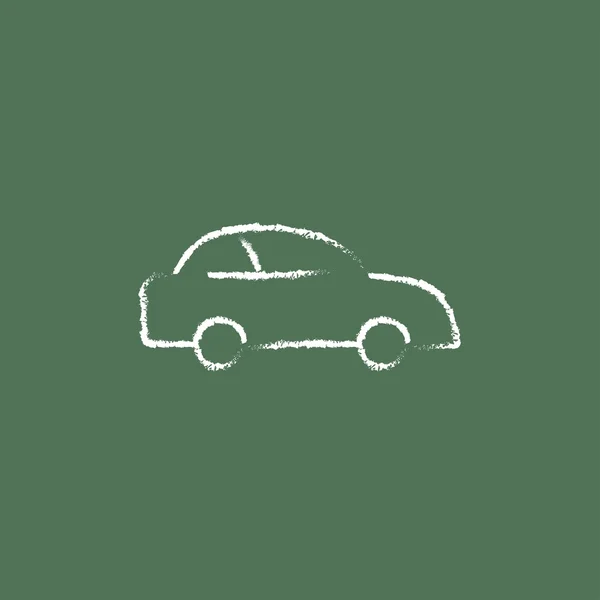 Car icon drawn in chalk. — Stock Vector