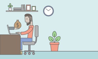 çalışma iş adamı.