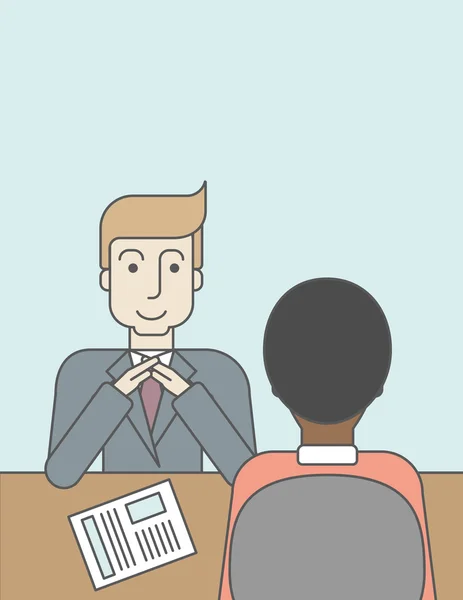 Job interview. — Stock Vector