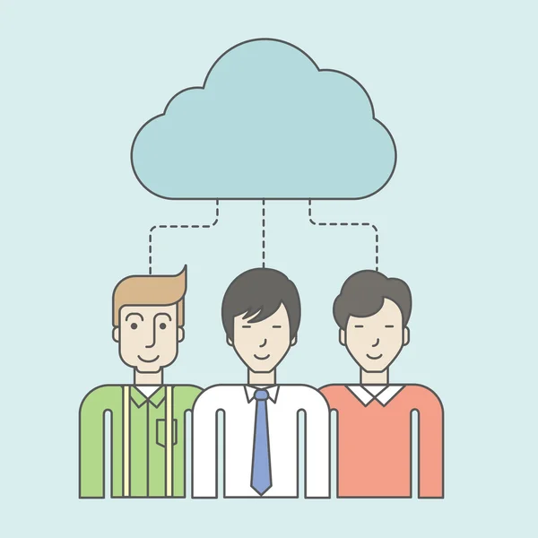 Cloud computing. — Stock Vector