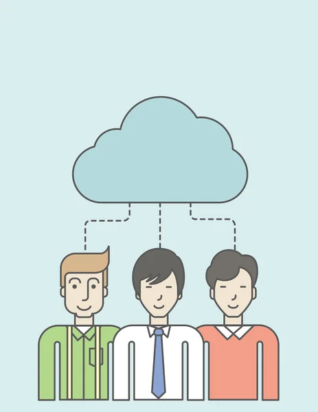 Cloud computing. — Stock Vector