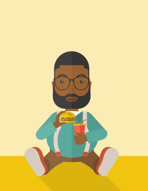adam yeme hamburger.