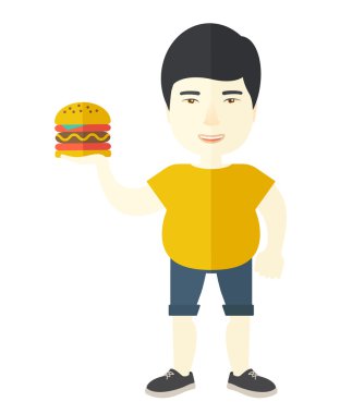 hamburger ile adam.