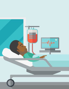 yatakta yatan hasta.