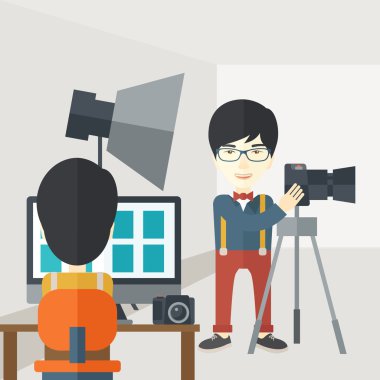 Photographers in studio.