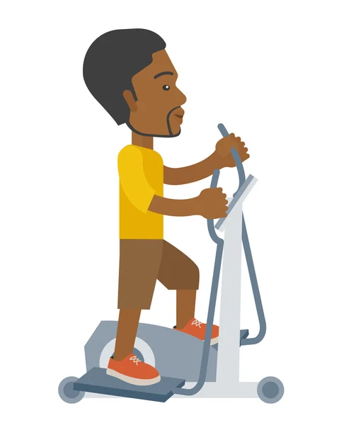 Man making exercises. — Stock Vector