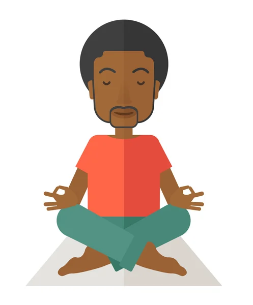 Hombre de yoga — Vector de stock