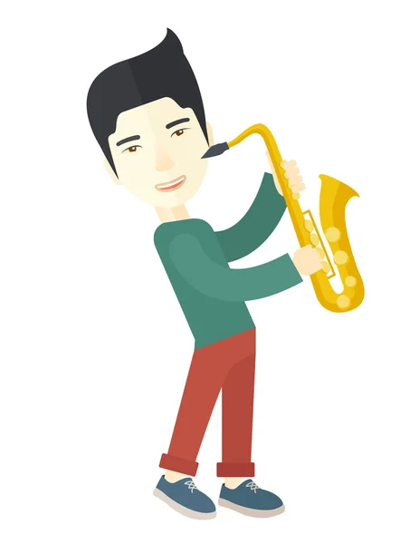 Saxofonista. — Vetor de Stock