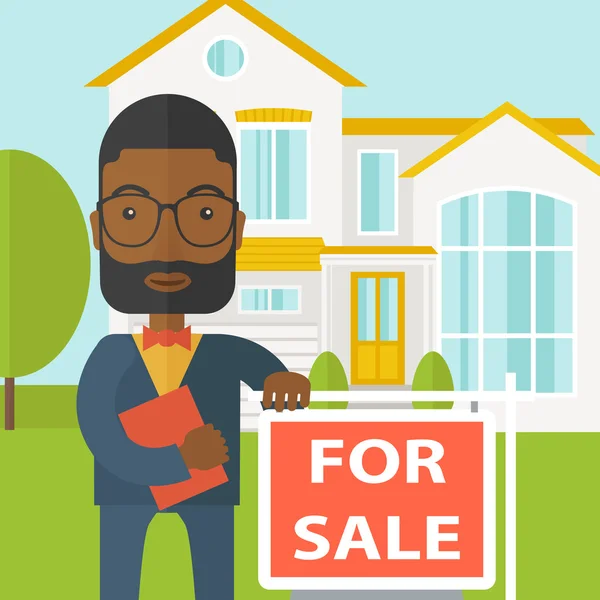 Real estate agent. — Stock Vector