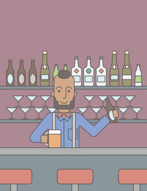 Barman in the pub.