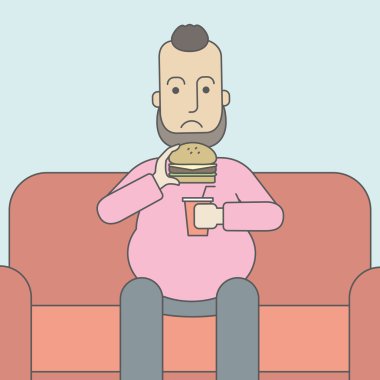 adam yeme hamburger.