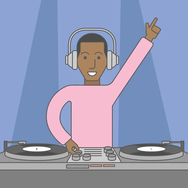 DJ lemezjátszó. — Stock Vector