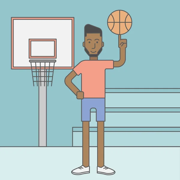 Basketball joueur homme . — Image vectorielle