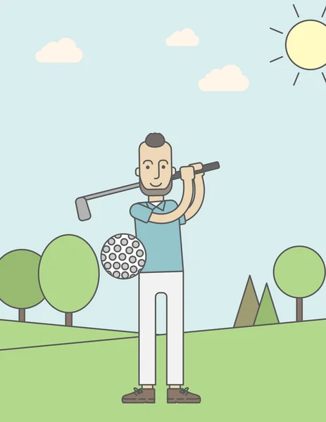 Joueur de golf . — Image vectorielle