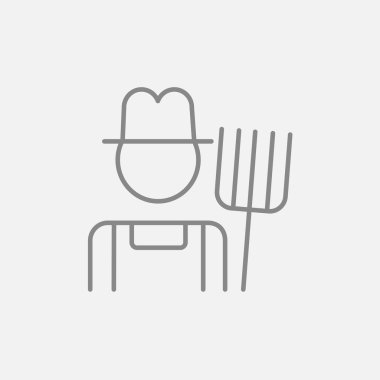 Çiftçi ile dirgen satırı simgesi.