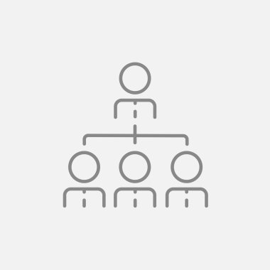 iş takımı satırı simgesi.