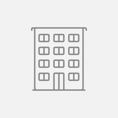 Residential building line icon. clipart