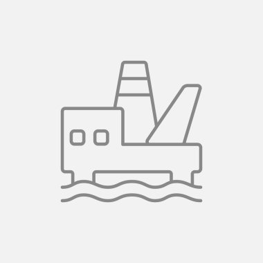 Offshore petrol platformu satırı simgesi.