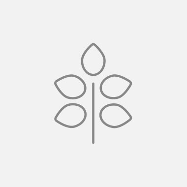 Şube ile yaprakları satırı simgesi.