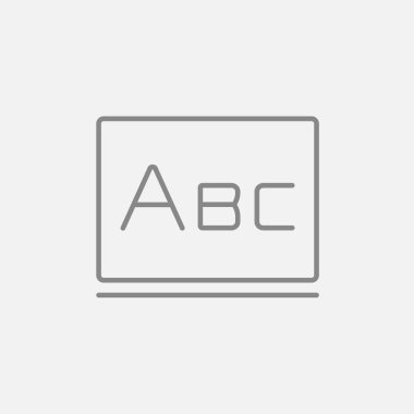 Harf abc blackboard satırı simgesi.
