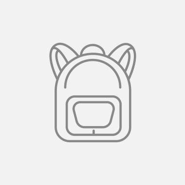 Backpack line icon. clipart