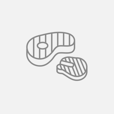 Izgara biftek satırı simgesi.