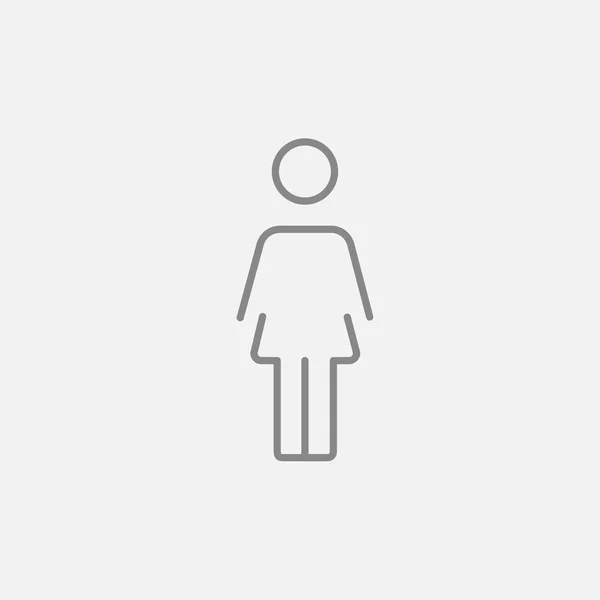 Business femme ligne icône . — Image vectorielle