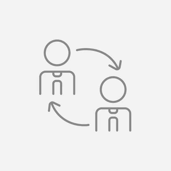 Staff turnover line icon. — Stock vektor