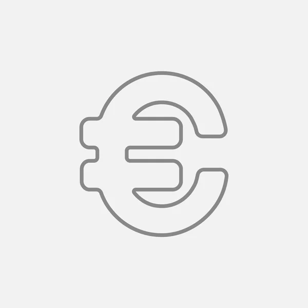 Euro symbol line icon. — Stock Vector