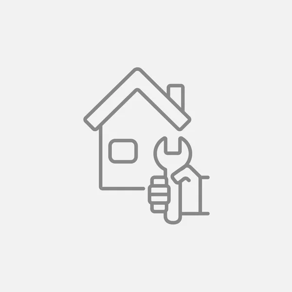 House repair line icon. — Stockový vektor
